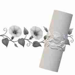 Morning Glory | Organic Embossed Pattern Roller for Clay | Morning Glory 3D Print Design