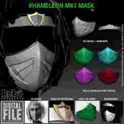 Mortal Kombat Khameleon Mask + Bandana Cosplay - MK1 - 3D Model STL Files