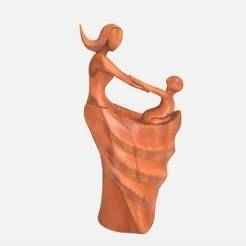 Mother and Child Sculpture, Motherly Love 3D, Mother's Love statue, Family Love Figurine, Mother's Day gift, anniversary gift