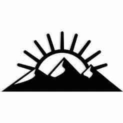 mountain landscape with a sun rising behind it 1 - 2D/3D Wall Art STL+SVG For CNC Router, Plasma, Waterjet, Laser & 3D Printer