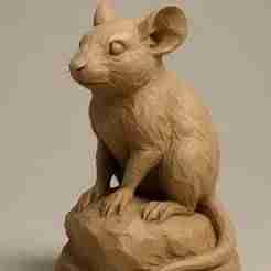 Mouse Sculpture STL File