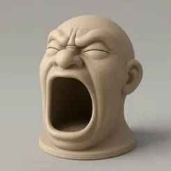 Mouth Wide Open Pencil Holder STL File