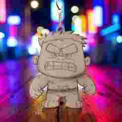 Movable Hulk Keychain