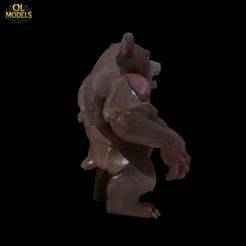 Muscular Bear Figure 3D Model