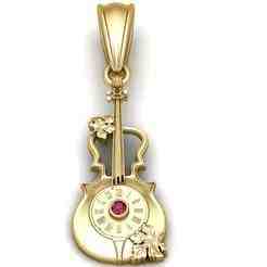 Musical Violin Gold Pendant – 3D Printable Model