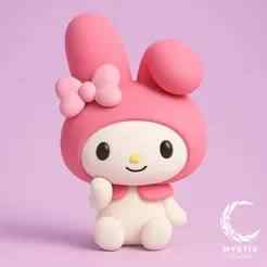 My Melody cartoon style 3D STL - Kawaii Sanrio collectible figure