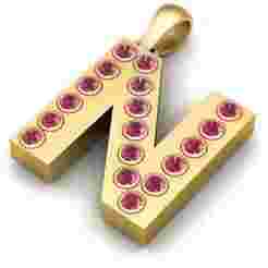 N ALPHABETS GLD PENDANT  3d printable model