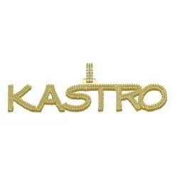 Name Plate Prong Setting Pendant