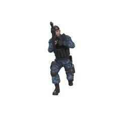 Naval Infantry Soldier in Combat Stance 3D Model