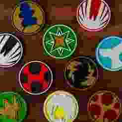 Ninpu Sentai Hurricanger/Power Rangers Ninja Storm Ninpu Sentai Pack Badges