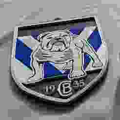 NRL Canterbury Bankstown Bulldogs keychain badge color printable and renderable