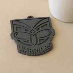 NRL New Zealand Warriors keychain badge color printable and renderable