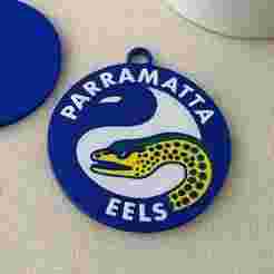 NRL Parramatta Eels keychain badge color printable and renderable