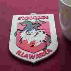 NRL St. George Illawarra Dragons keychain badge color printable and renderable