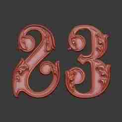 number 23 design detail soft organic soft