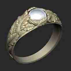 Oak ring design Timber beauty animal eco ancient