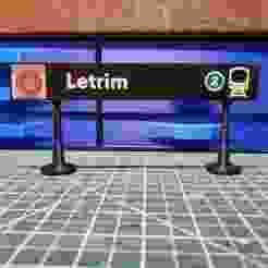 OCTranspo Transit - O Train light rail station signs, Ottawa Canada - Letrim