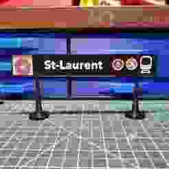 OCTranspo Transit - O Train light rail station signs, Ottawa Canada - St-Laurent
