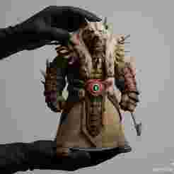 Ogre with Wolf Cloak - 3D Model for Printing