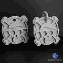 One Piece Logo Keychain - 3D Printable Anime Fan Art