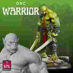 Orc Warrior STL – Dual Blade Sculpture