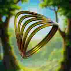 Organic Leaf Ring - Layered Nature Form 3D Print Model 64