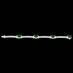 Oval and Round Diamond Bracelet