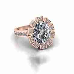 oval engagement jewelry ring