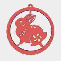 Overwatch Icon Year of the Rabbit 2023 Keychain