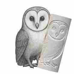 Owl | Debossed Roller for Clay | Woodland Animal 3D Print Design