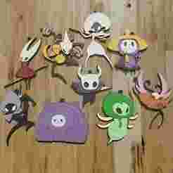 PACK 9 KEY RINGS / KEYCHAIN / HOLLOW KNIGHT SILKSONG (STL AND 3MF)