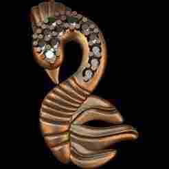 Peacock Diamond Pendant