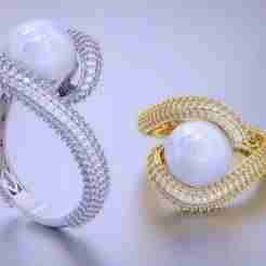 Pearl jewelry ring