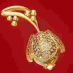 Pearl Pave Petal diamond Pendant