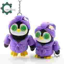 Penguin Spa Retreat Articulated Keychain - Cute Backpack Keychain