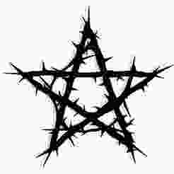 pentagram made from interwoven thorns 1 - 2D/3D Wall Art STL+SVG For CNC Router, Plasma, Waterjet, Laser & 3D Printer