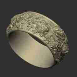 peony ring pattern design