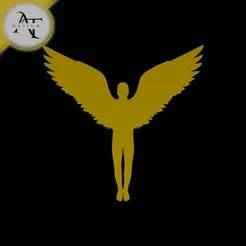 Person with wings - Silhouette - 2D Wall Art Decor