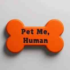 Pet Me Human Dog Bone Plate