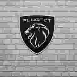 Peugeot 3D Puzzle Logo – Paintable Lion Emblem Wall Art