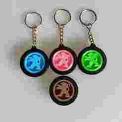 Peugeot Gyroscope Tire Keychain – Rotating Logo