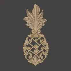 Pineapple Pendant Charm, Brooch, silhouette, jewelry making, gift