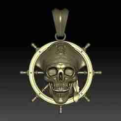 Pirate skull pendant .1