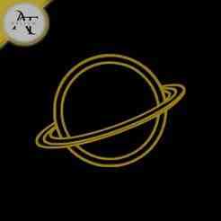Planet - Line Art - 2D Wall Art Decor