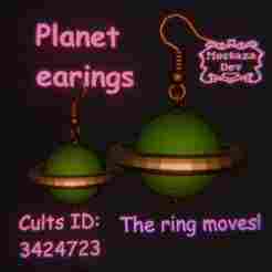 Planet or Saturn earrings