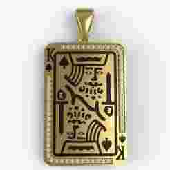 Poker Card King Pendant