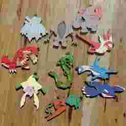 POKÉMON 3G LEGENDARY PACK, 10 KEYCHAINS / KEYCHAIN (STL AND 3MF)