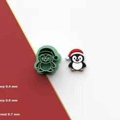 Polymer Clay Cutter Penguin Xmas*6 Size *3 Cut Version | Christmas / New Year | STL file for 3D printing