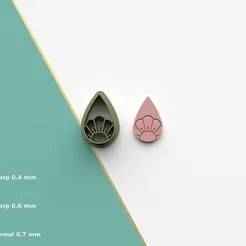 Polymer Clay Cutters Daisy Tear | 5 Size 3 Cutter Versions | Floral Cutter | Digital Files for 3D Printing