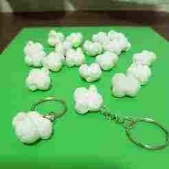 Popcorn Style Keychain - Fun 3D Printed Accessory